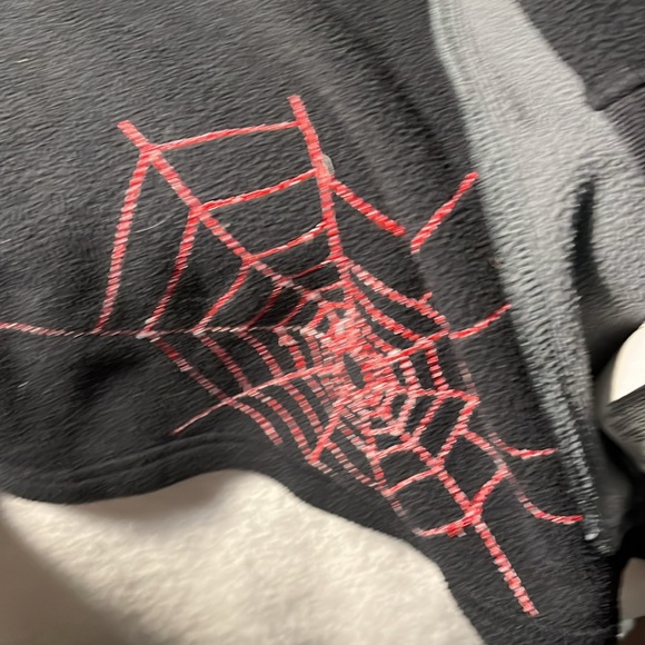 Jacket coat black, Spider web on back and spider on front, size S boy or girl - Picture 3 of 11